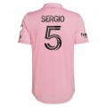 Sergio Busquets Inter Miami CF adidas 2023 The Heart Beat Kit Authentic Player Jersey - Pink