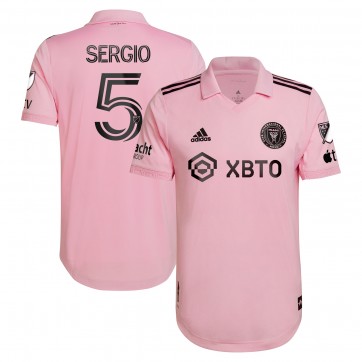 Sergio Busquets Inter Miami CF adidas 2023 The Heart Beat Kit Authentic Player Jersey - Pink