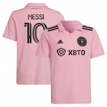 Lionel Messi Inter Miami CF adidas Youth 2023 The Heart Beat Kit Replica Jersey - Pink