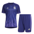 Argentina Three Stars Jersey Away Kit(Jersey+Shorts) Replica 2022