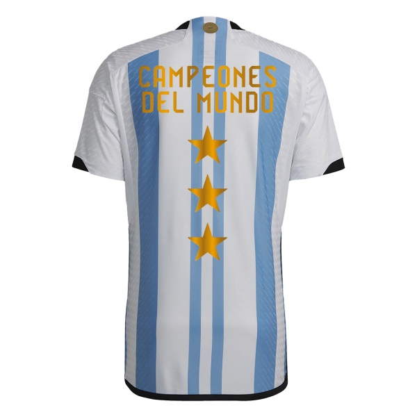 Argentina 3 Stars Champions Jersey Home Player Version World Cup 2022