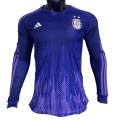 Argentina Long Sleeve Jersey Away Player Version World Cup 2022