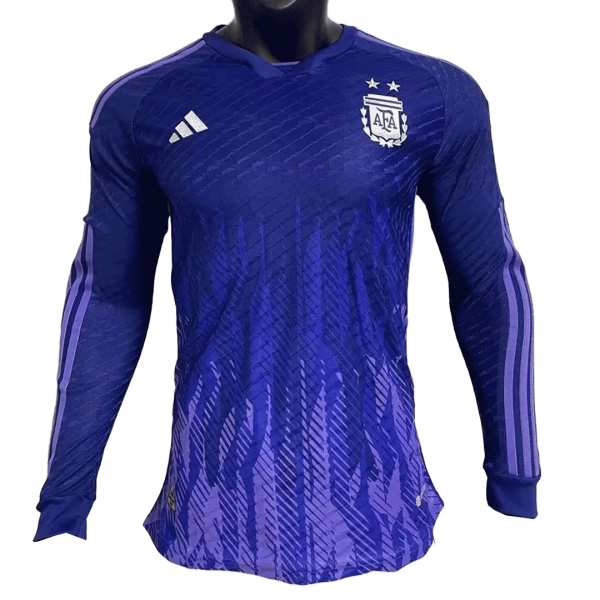 Argentina Long Sleeve Jersey Away Player Version World Cup 2022