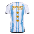 Argentina 3 Stars Champions Jersey Home Replica World Cup 2022