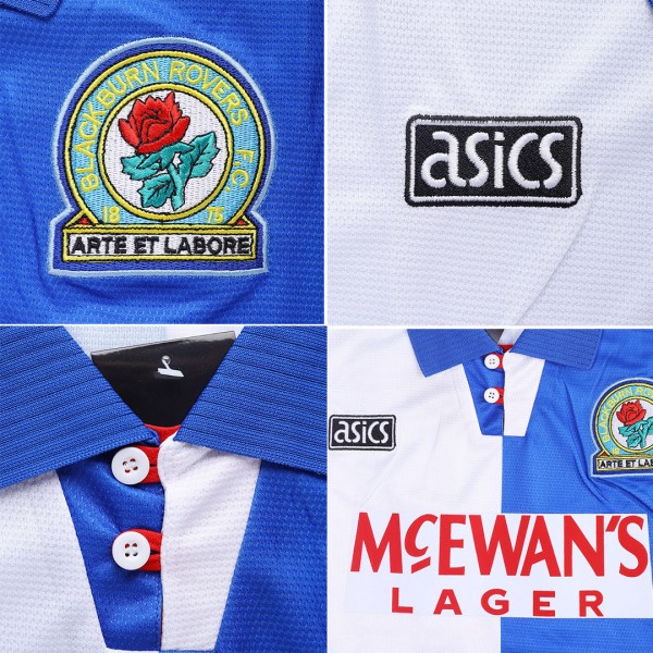 Blackburn Rovers Soccer Jersey Home Retro Replica 94/95