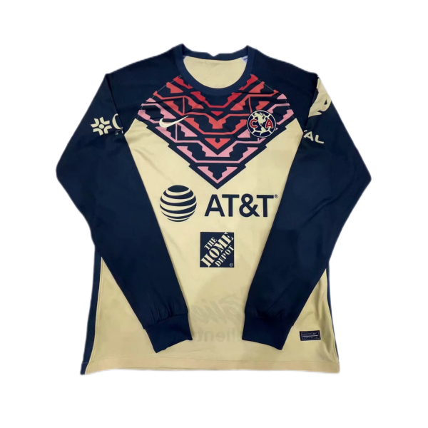 Club America Soccer Jersey Long Sleeve Home Replica 2021/22