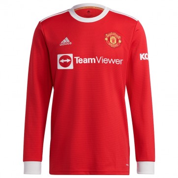 Manchester United Soccer Jersey Long Sleeve Home Replica 2021/22