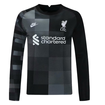 Liverpool Soccer Jersey Long Sleeve Goalkeeper Black Replica 2021/22