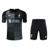 Liverpool Soccer Jersey Goalkeeper Black Kit(Jersey+Short) Replica 2021/22