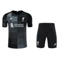 Liverpool Soccer Jersey Goalkeeper Black Kit(Jersey+Short) Replica 2021/22