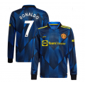 Premier League Manchester United RONALDO #7 Soccer Jersey Long Sleeve Third Away Replica 2021/22