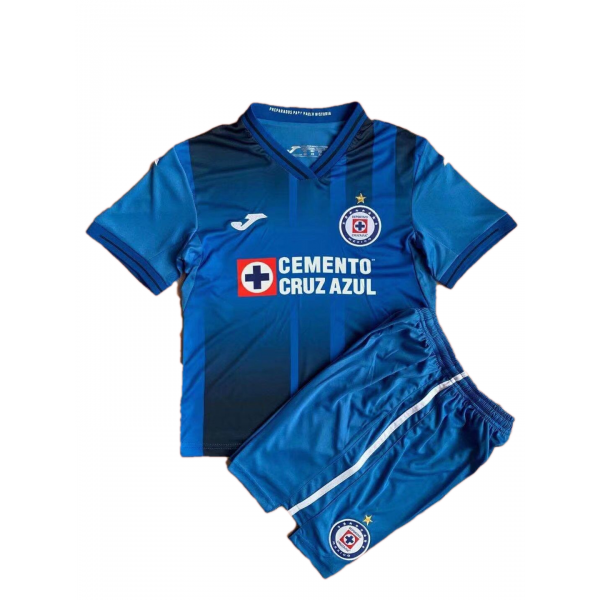 Cruz Azul Kid's Soccer Jersey Home Kit(Jersey+Shorts)  2021/22