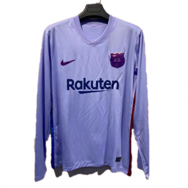 Barcelona Soccer Jersey Long Sleeve Away 2021/22