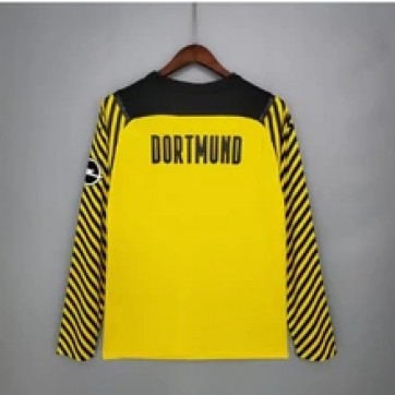 Borussia Dortmund Soccer Jersey Long Sleeve Home Replica 2021/22