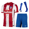 Atletico Madrid Soccer Jersey Home Kit(Jersey+Short+Socks) Replica 2021/22