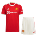 Manchester United Soccer Jersey Home Kit(Jersey+Short) Replica 2021/22