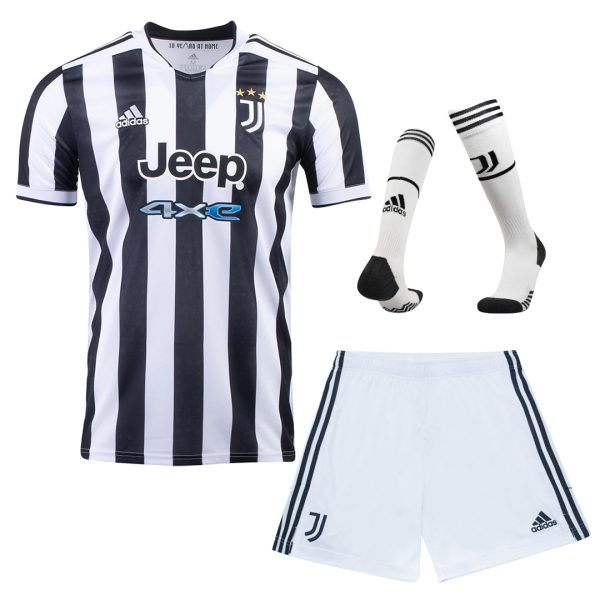 Juventus Soccer Jersey Home Whole Kit (Shirt+Short+Socks) 2021/22