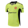 Manchester United Goalkeeper Soccer Jersey Green Kit(Jersey+Shorts) 2021/22