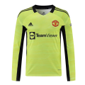 Manchester United Soccer Jersey Goalkeeper Long Sleeve Green Replica 2021/22