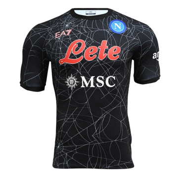 Napoli Soccer Jersey Ltd Edition Halloween Black Replica 2021/22