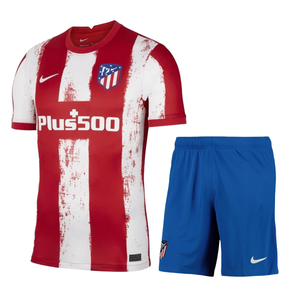 Atletico Madrid Soccer Jersey Home Kit(Jersey+Short) Replica 2021/22