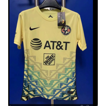 Club America Pre Match Soccer Jersey Replica Yellow 2021/22