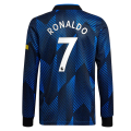 Premier League Manchester United RONALDO #7 Soccer Jersey Long Sleeve Third Away Replica 2021/22