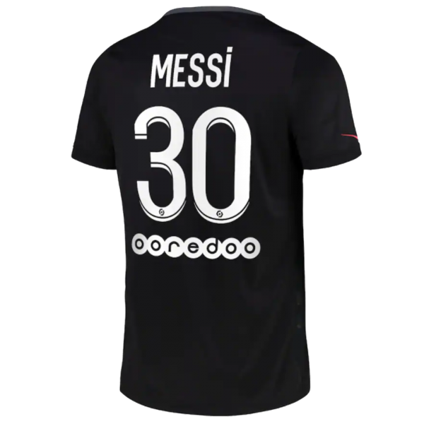 Ligue 1 PSG Soccer Jersey Third Away Messi #30 Replica 2021/22