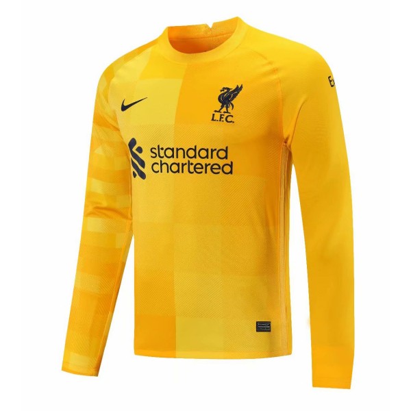 Liverpool Soccer Jersey Long Sleeve Goalkeeper Yellow Replica 2021/22