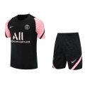 PSG Soccer Jersey Training Kit(Shirt+Short) Black 2021/22