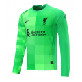 Liverpool Soccer Jersey Long Sleeve Goalkeeper Green Kit (Jersey+Short) Replica 2021/22