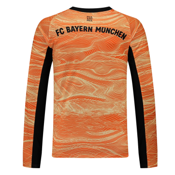 Bayern Munich Soccer Jersey Goalkeeper Long Sleeve Orange Replica 2021/22