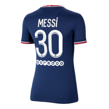 Ligue 1 PSG Women's Soccer Jersey Home Messi #30 Replica 2021/22