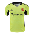 Manchester United Goalkeeper Soccer Jersey Green Kit(Jersey+Shorts) 2021/22