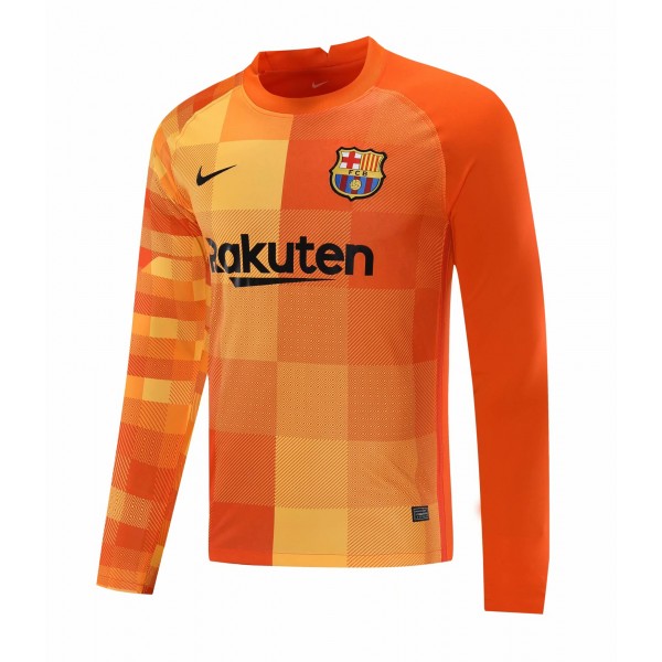 Barcelona Soccer Jersey Goalkeeper Long Sleeve Orange Replica 2021/22