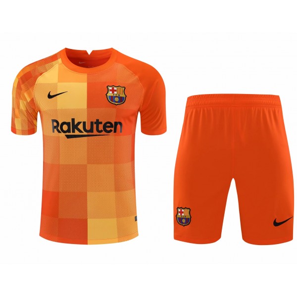 Barcelona Soccer Jersey Goalkeeper Kit(Jersey+Short) Orange Replica 2021/22