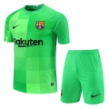 Barcelona  Soccer Jersey Goalkeeper Kit(Jersey+Shorts) Green Replica 2021/22