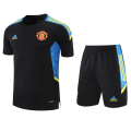 Manchester United Training Soccer Jersey Kit(Jersey+Shorts) 2021/22-Black