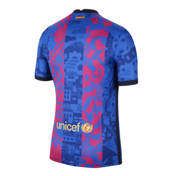 Barcelona Soccer Jersey Third Away Kit(Jersey+Short) Replica 2021/22