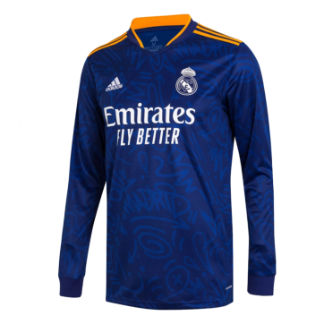 Real Madrid  Soccer Jersey Long Sleeve Away Replica  2021/22