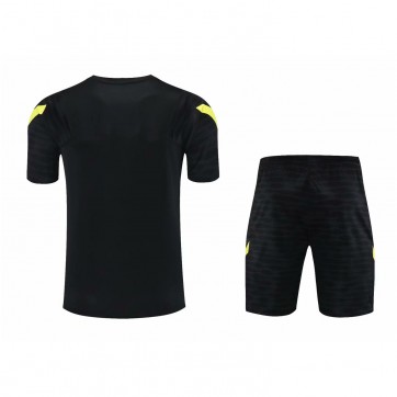 Chelsea Soccer Jersey Training Kit(Shirt+Short) Black 2021/22
