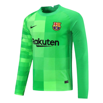 Barcelona Soccer Jersey Goalkeeper Long Sleeve Green Replica 2021/22