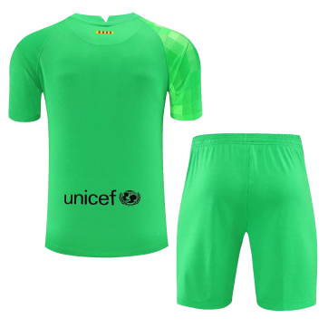 Barcelona  Soccer Jersey Goalkeeper Kit(Jersey+Shorts) Green Replica 2021/22