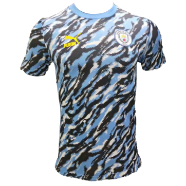 Manchester City Pre Match Soccer Jersey Blue&Black (Player Version) 2021/22