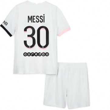 Ligue 1 PSG Kids Soccer Jersey Messi #30 Away Kit (Jersey+Short) 2021/22