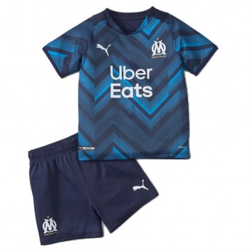 Marseilles Kid's Soccer Jersey Away Kit(Jersey+Short) Replica 2021/22