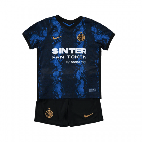 Inter Milan Kids Soccer Jersey Home Kit (Jersey+Short) Replica 2021/22