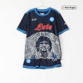 Kids Napoli Soccer Jersey Maradona Ltd Edition Kit(Jersey+Shorts) 2021/22