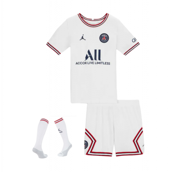 Kid's PSG Soccer Jersey Fourth Away Kit(Jersey+Shorts+Socks) 2021/22