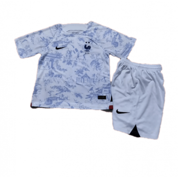 France Kids Soccer Jersey Away Kit(Jersey+Shorts) 2022